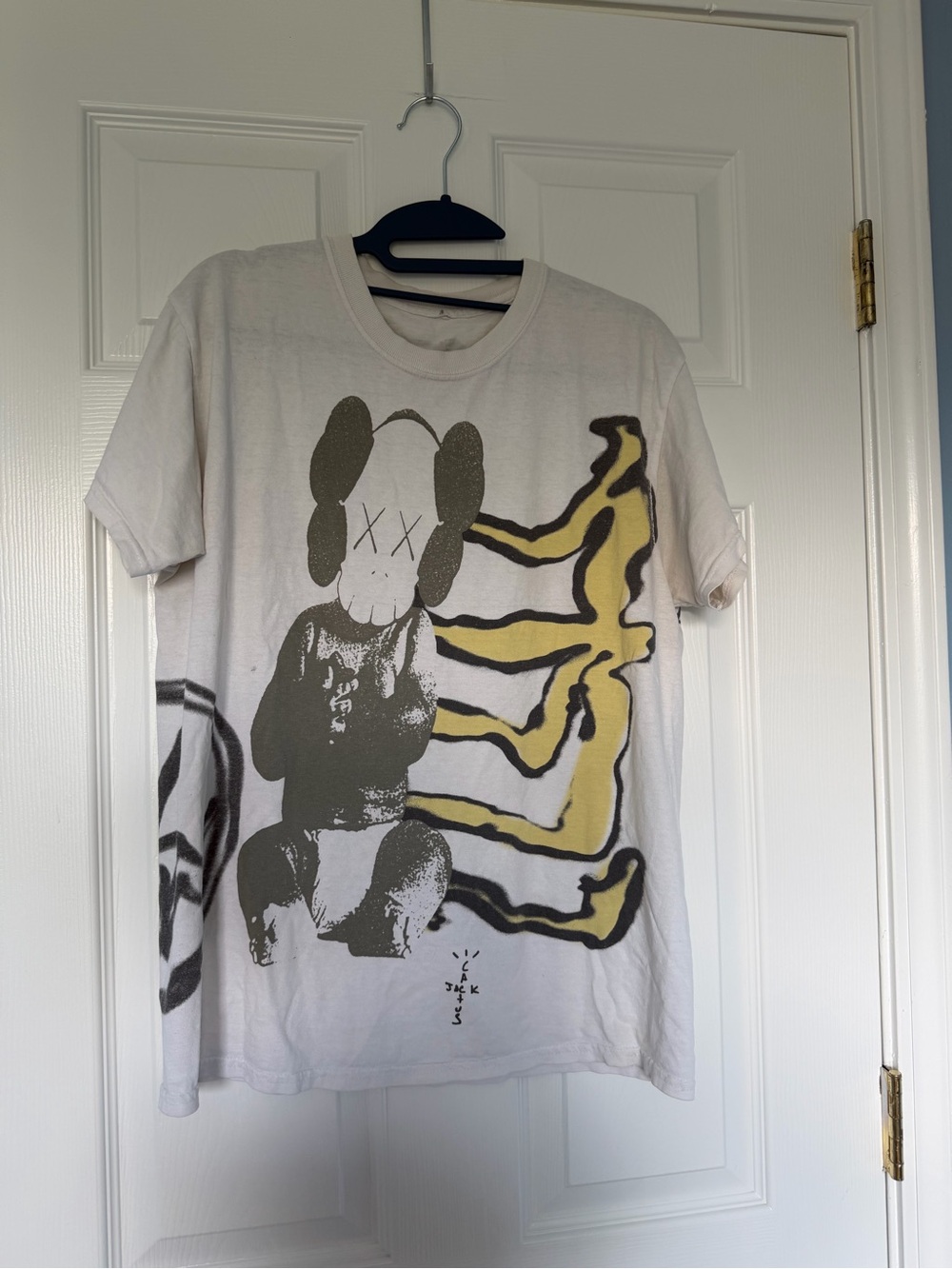 Cactus Jack Graphic Print Crew Neck T-Shirt in White Men's Small
